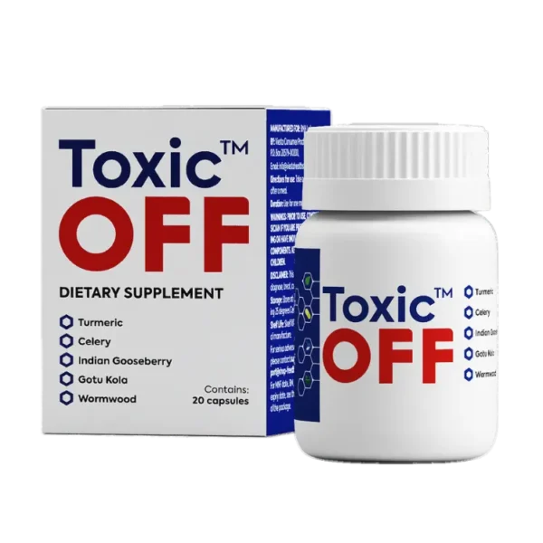 Toxic OFF neutralizes the activity of parasites and gently and naturally flushes out their waste products